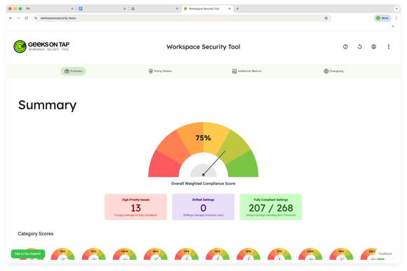 Workspace Security Tool screen grab